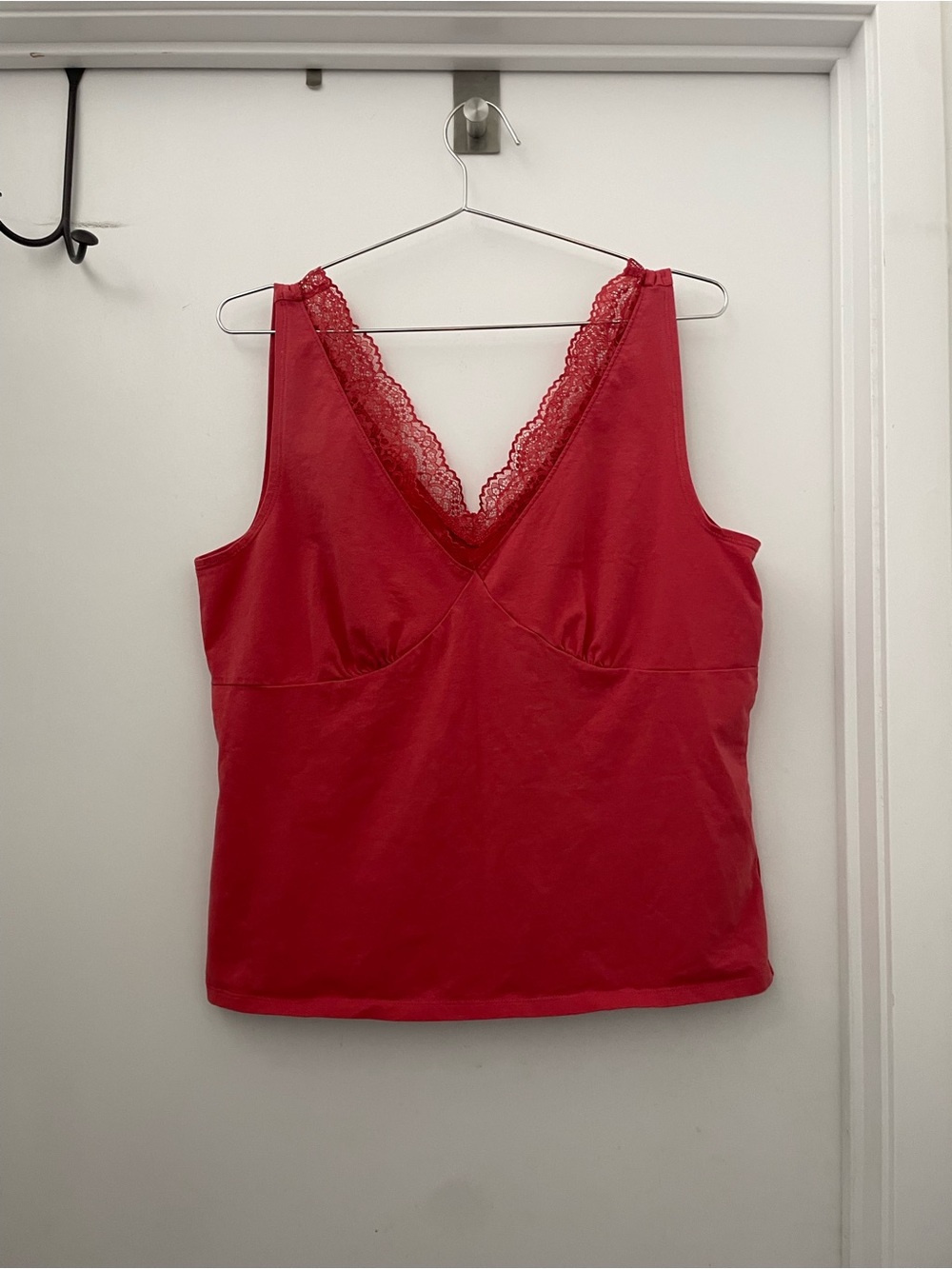 Old Navy Women’s Lace-Trim V-Neck Tank - Orange/Red